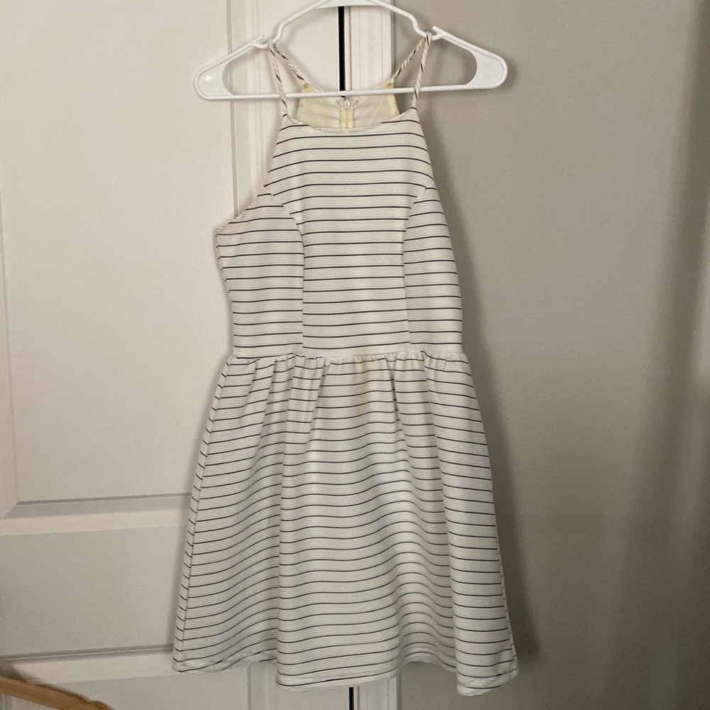 Just Me black and White striped dress
